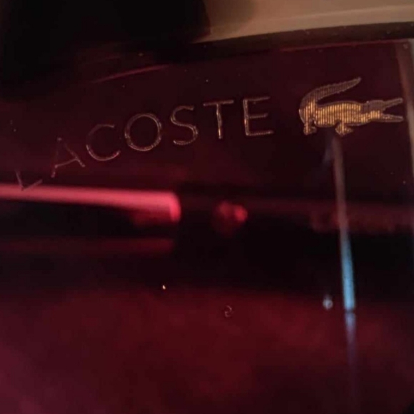 NWOT Lacoste Sunglasses: light tortoise shell with burgundy arms - Picture 5 of 5